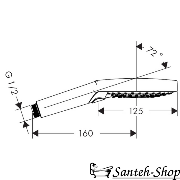 Duș de m&acirc;nă Hansgrohe 26530670 Raindance Select S 120 3jet negru mat 26530670 foto