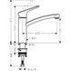 Robinet de bucătărie Hansgrohe Logis M31 220 mm cu supapă de &icirc;nchidere, crom (71834000) 71834000 foto 5