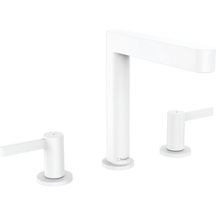Hansgrohe Finoris 160 Baterie de lavoar cu 3 orificii cu picior de apăsare, alb mat (76034700) 76034700 foto