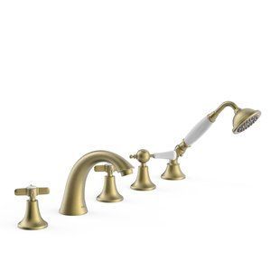 Baterie pentru cada TRES-CLASIC cu 5 orificii Bronz periat 24214602LM foto