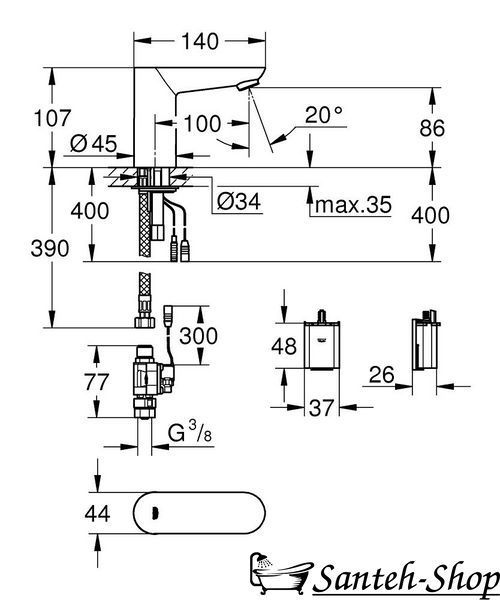 Baterie Grohe Euroeco CE 6V crom (36271000) 36271000 foto