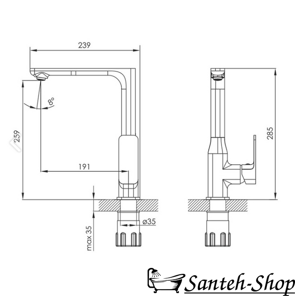 Baterie bucatarie IMPRESE BILOVEC 55255 crom 55255 foto
