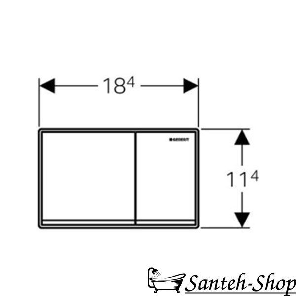 Clapă de acționare Geberit OMEGA60 SQUARE 115.081.SI.1 metal, sticlă albă 115.081.SI.1 foto