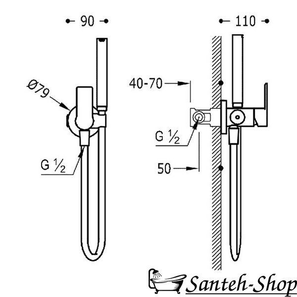 Trusa igienica ascunsa Tres LOFT Alb 20522301BM foto