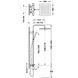 Sistem de dus Tres OVER-WALL 19031205 cu baterie cromata 19031205 foto 2