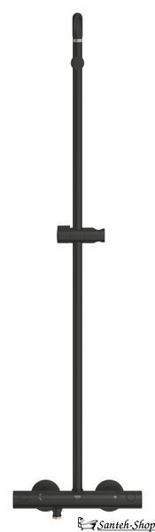 Sistem de duș Grohe Tempesta System 250 Cube, montat pe perete cu termostat pentru baie, negru mat (266912431) 266912431 foto