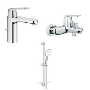 Set baterie de baie Grohe Eurosmart Cosmopolitan 3 &icirc;n 1, crom (UA126112M3) UA126112M3 foto