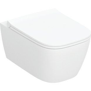 Подвесной унитаз Geberit Smyle Square 503.171.00.1 TurboFlush, с сиденьем Softсlose, QuickRelease (Sandwich) 503.171.00.1 фото