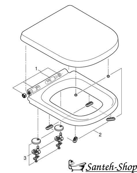 Scaun de toaletă, Grohe Euro Ceramic Softclose (39330001) 39330001 foto