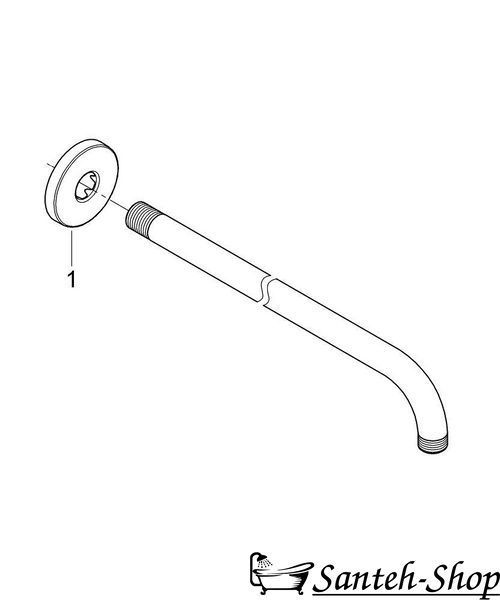 Душевой кронштейн 380 мм Grohe Rainshower (28361000) 28361000 фото