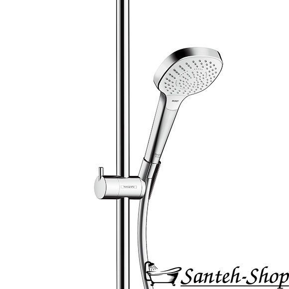 Душевая система Hansgrohe Croma E Showerpipe Select 180 2jet Showerpipe со смесителем, хром/белый (27258400) 27258400 фото