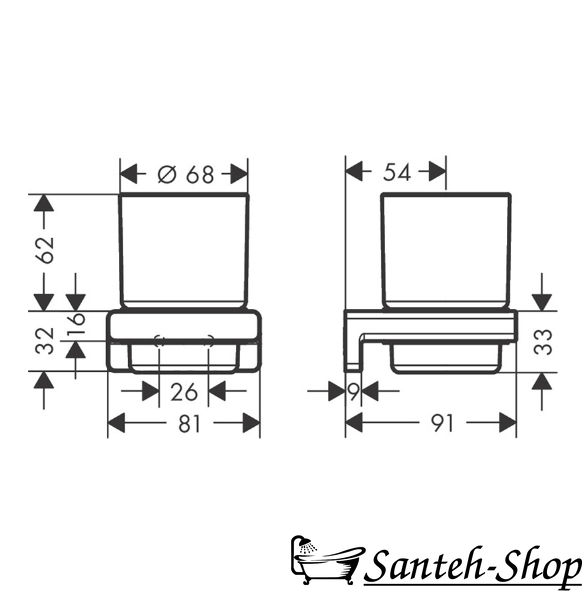 Стакан для зубных щеток Hansgrohe AddStoris 41749670 41749670 фото
