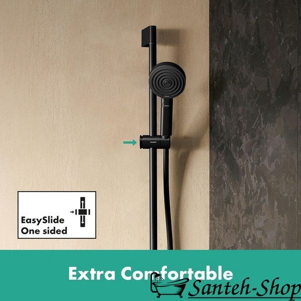 Bară de duș Hansgrohe Pulsify S 90 cm cu furtun de 160 cm, negru mat (24401670) 24401670 foto