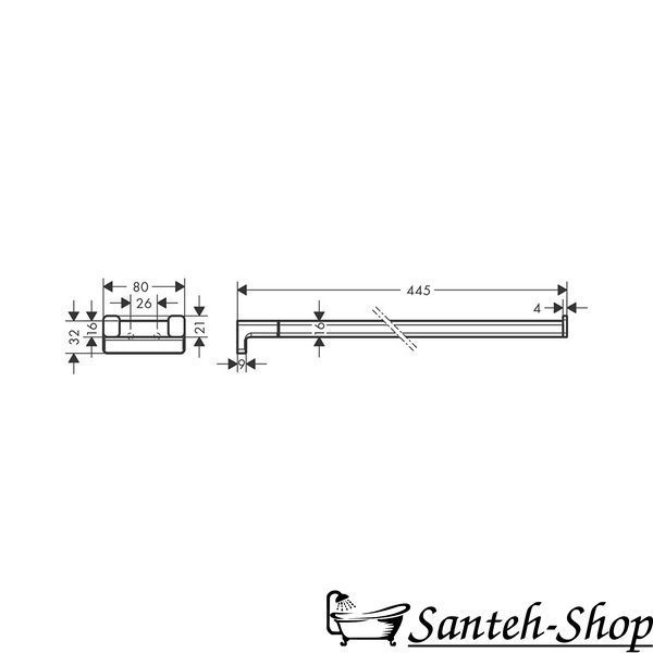 Полотенцедержатель Hansgrohe AddStoris (41770000) 41770000 фото