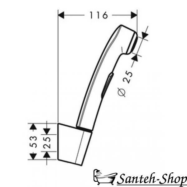 Душ гигиенический с держателем HANSGROHE (96907000) 806998289291 фото