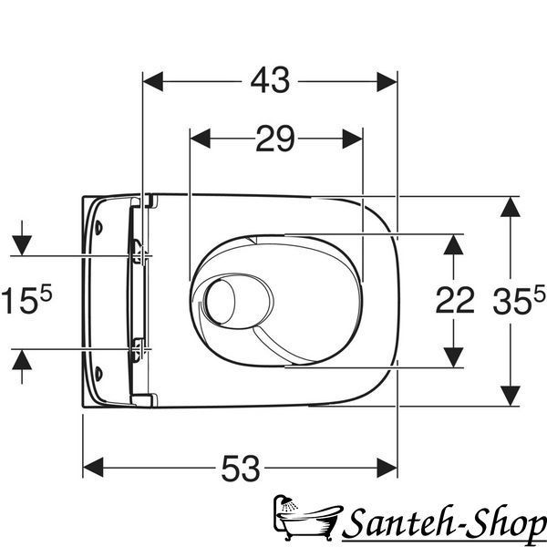 Подвесной унитаз Geberit Smyle Square 503.171.00.1 TurboFlush, с сиденьем Softсlose, QuickRelease (Sandwich) 503.171.00.1 фото