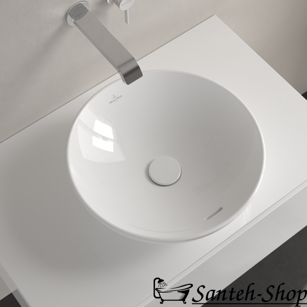 Lavoar de blat Villeroy & Boch Loop & Friends 4A460001, 420 x 420 x 120 mm, cu preaplin, alb alpin 4A460001 foto