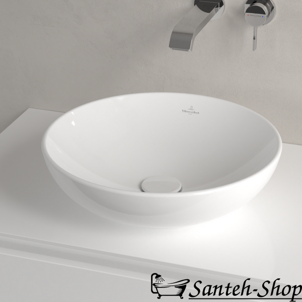 Lavoar de blat Villeroy & Boch Loop & Friends 4A460001, 420 x 420 x 120 mm, cu preaplin, alb alpin 4A460001 foto