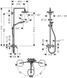Душевая система Hansgrohe Croma E Showerpipe Select 180 2jet Showerpipe со смесителем, хром/белый (27258400) 27258400 фото 4