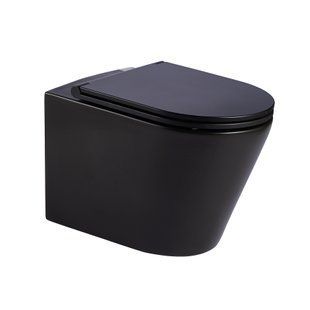 WC suspendat IMPRESE VLTAVA c06309610 (51,5*36,5*35,5 cm, twist, capac duroplast), negru mat c06309610 foto