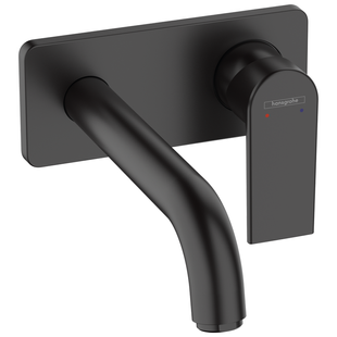 Baterie de lavoar Hansgrohe Vernis Shape 71578670 montat pe perete negru mat 71578670 foto