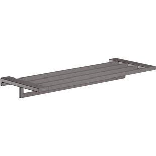 Полочка с полотенцедержателем Hansgrohe AddStoris 63.0/64.8 x 24.8 см, черный матовый хром (41751340) 41751340 фото