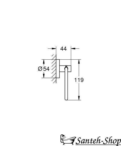 Держатель туалетной бумаги Grohe Essentials, черный матовый (1024722430) 1024722430 фото