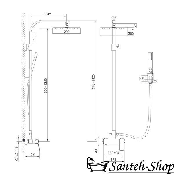 Sistem de dus pentru dus IMPRESE GRAFIKY cromat ZMK061901090 foto