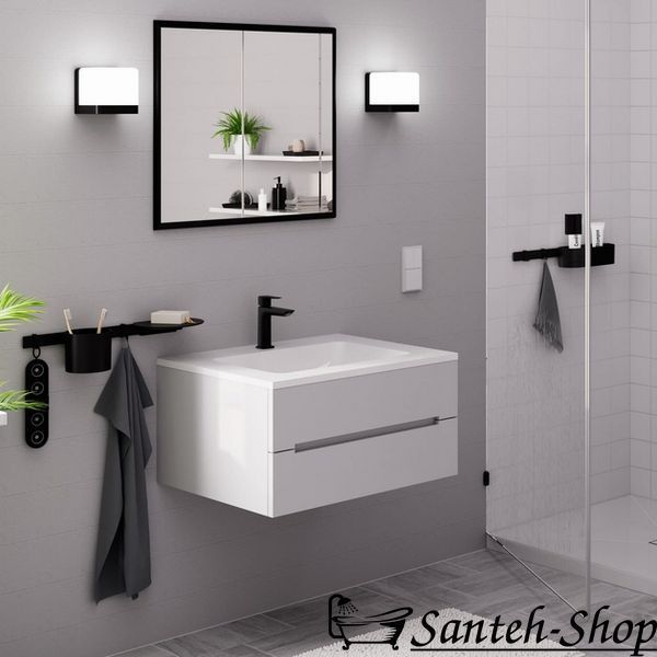 Baterie lavoar Hansgrohe Logis Fine 110 fără scurgere, negru mat (71253670) 71253670 foto
