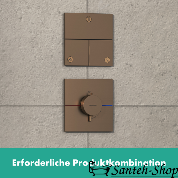 Comutator Hansgrohe ShowerSelect Comfort E cu 3 funcții, bronz periat (15573140) 15573140 foto