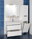 Dulap de baie suspendat AQUARODOS BOSTON 95 cu lavoar, alb, 850x955x475 mm BOSTON 95 foto 1