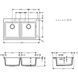 Кухонная мойка Hansgrohe S510-F770 770х510 на 2 чаши 370/370, Graphiteblack (43316170) 43316170 фото 2