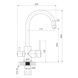 Baterie bucatarie IMPRESE DAICY-U 55009-UB neagra cu racord apa potabila 55009-UB foto 2