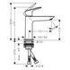 Baterie lavoar Hansgrohe Logis Fine 110 fără scurgere, negru mat (71253670) 71253670 foto 2