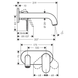 Смеситель для умывальника Hansgrohe Vernis Shape 71578670 настенный черный матовый 71578670 фото 2