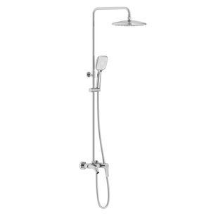 Sistemul de duș IMPRESE KUCERA t030B03401SR (bateri pentru cadă, duș ABS 220*220 mm, cap de duș cu 3 moduri, furtun PVC 1700 mm), cromat t030B03401SR foto
