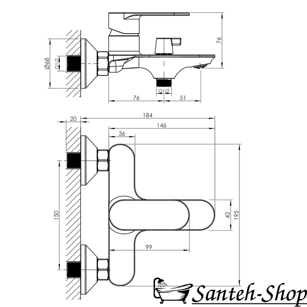 Baterie cadă IMPRESE PLESNA f03211201AB cromată f03211201AB foto
