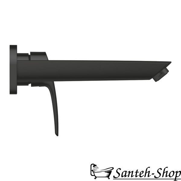 Baterie Grohe Eurosmart Noua dimensiune M pentru chiuvetă, montată pe perete, negru mat (293382433) 293382433 foto