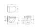 WC suspendat inteligent Volle NEMO II 1333.001057 Rimless 59,5*37*40cm, scaun cu functie bideu, control electronic 1333.001057 foto 2