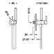 Set dus igienic Tres STUDY EXCLUSIVE 134123 montaj ascuns crom 134123 foto 2