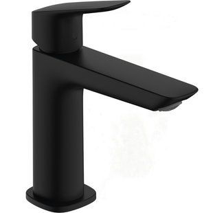 Baterie lavoar Hansgrohe Logis Fine 110 cu sifon push-open, negru mat (71252670) 71252670 foto