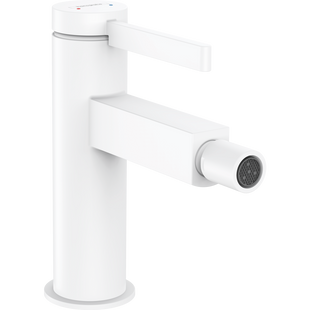 Смеситель для биде Hansgrohe Finoris с донным клапаном push-open, белый матовый (76200700) 76200700 фото