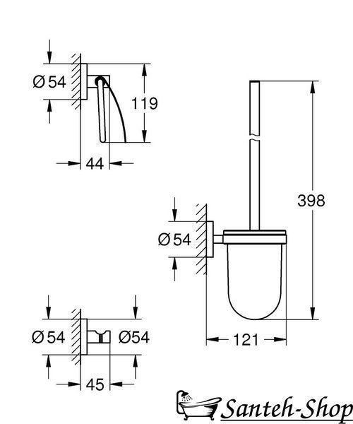 Набор аксессуаров Grohe Essentials City restroom (40407001) 40407001 фото