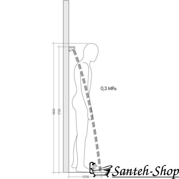 Боковой душ-полочка Hansgrohe Rainfinity 500 1jet, Matt Black (26243670) 26243670 фото
