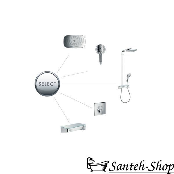 Термостат для душа Hansgrohe ShowerTablet Select 300 мм, хром/белый (13171400) 13171400 фото