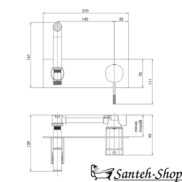 Набор для душа IMPRESE BRENTA ZMK081906122 никель ZMK081906122 фото