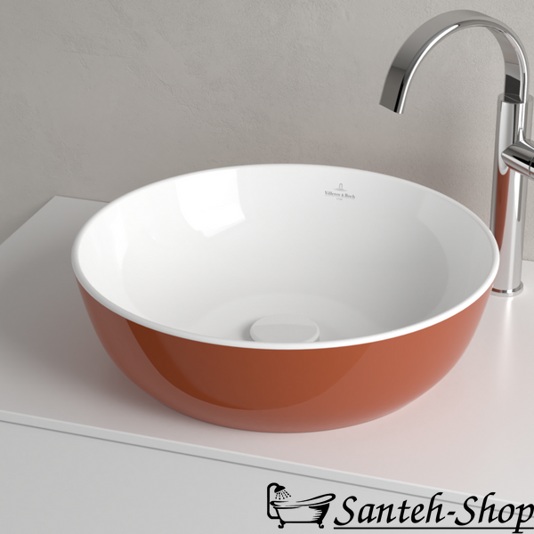 Lavoar de blat Villeroy & Boch Artis 417943BCW8, 430 x 430 x 130 mm, fără preaplin, Rust 417943BCW8 foto