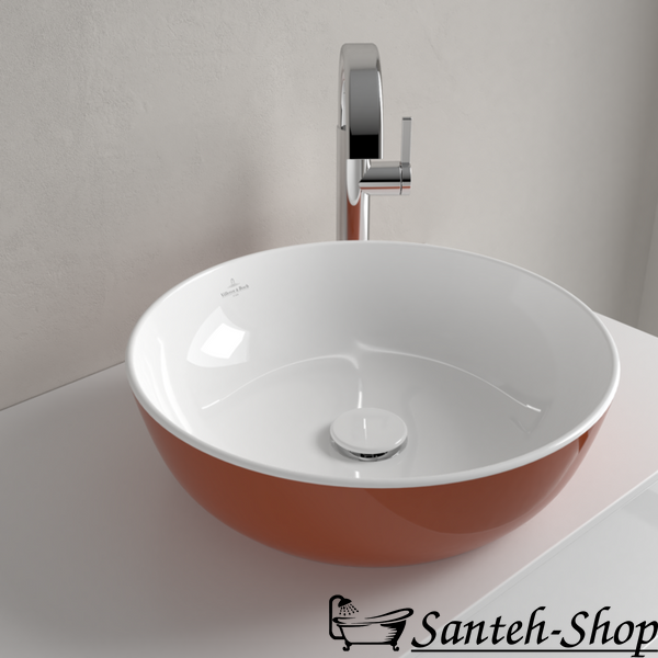 Lavoar de blat Villeroy & Boch Artis 417943BCW8, 430 x 430 x 130 mm, fără preaplin, Rust 417943BCW8 foto