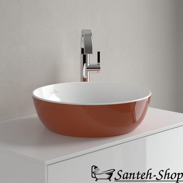 Lavoar de blat Villeroy & Boch Artis 417943BCW8, 430 x 430 x 130 mm, fără preaplin, Rust 417943BCW8 foto