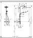 Hansgrohe Croma Select S 280 1jet Showerpipe cu termostat, negru mat (26890670) 26890670 foto 5